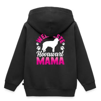 Weltbeste Hovawart Mama derber Bauernhund - Kinder Premium Organic Hoodie - Schwarz - Hinten - AI Model Kid Male (0cm)