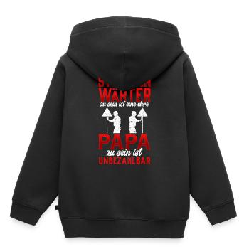 Straßenwärter sein ist eine Ehre Straßenbauer - Kinder Premium Organic Hoodie - Schwarz - Hinten - AI Model Kid Male (0cm)