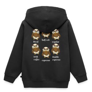 Bird Watching Caffeine Drinkers - Kids Premium Organic Hoodie - black - Back - AI Model Kid Male (0cm)