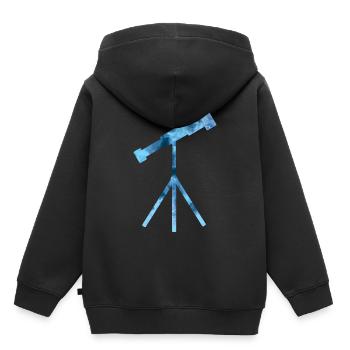 Astronomie des amateurs de télescopes - Sweat Premium à capuche enfant bio - noir - Dos - AI Model Kid Male (0cm)
