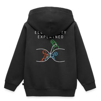 Elektrisches Diagramm Elektrizität - Kinder Premium Organic Hoodie - Schwarz - Hinten - AI Model Kid Male (0cm)