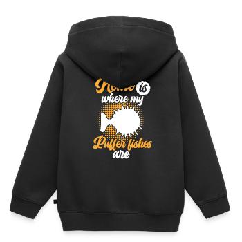 Puffer fish is my home Giant puffer fish - Kids Premium Organic Hoodie - black - Back - AI Model Kid Male (0cm)