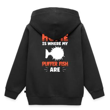 Puffer fish is my home Giant puffer fish - Kids Premium Organic Hoodie - black - Back - AI Model Kid Male (0cm)
