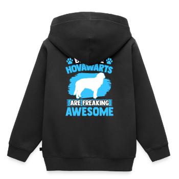 Hovawart ist fantastisch derber Bauernhund - Kinder Premium Organic Hoodie - Schwarz - Hinten - AI Model Kid Male (0cm)