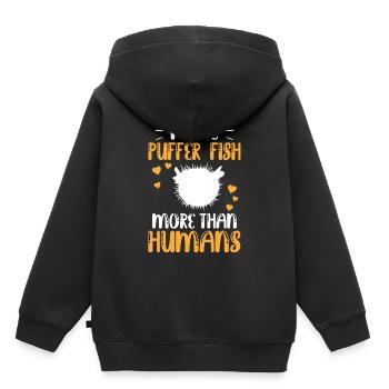 Puffer fish more like giant puffer fish - Kids Premium Organic Hoodie - black - Back - AI Model Kid Male (0cm)