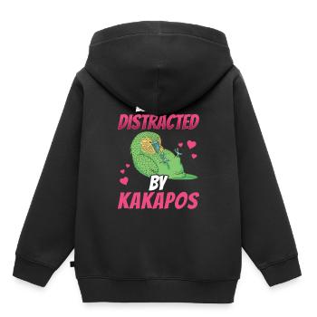 Kakapo distracts flightless parrot Kakapo - Kids Premium Organic Hoodie - black - Back - AI Model Kid Male (0cm)