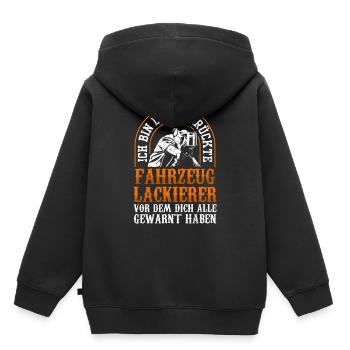 Fahrzeuglackierer war mal jung Lackierer - Kinder Premium Organic Hoodie - Schwarz - Hinten - AI Model Kid Male (0cm)