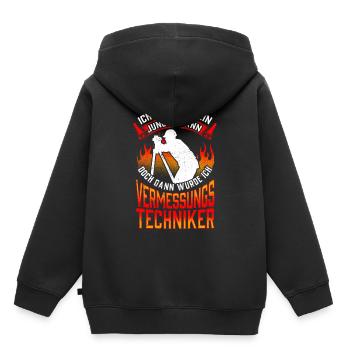 Vermessungstechniker war mal jung Vermesser - Kinder Premium Organic Hoodie - Schwarz - Hinten - AI Model Kid Male (0cm)