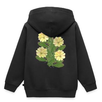Kaktus - Kaktusblüten - Flora - Afrika - Kinder Premium Organic Hoodie - Schwarz - Hinten - AI Model Kid Male (0cm)