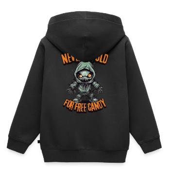 Creepy Candy Hunt: Never Too Old For Free Candy - Kinder Premium Organic Hoodie - Schwarz - Hinten - AI Model Kid Male (0cm)