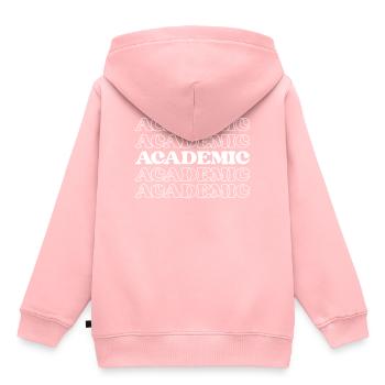 Professeur académique Enseignement Tuteur Enseignant - Sweat Premium à capuche enfant bio - rose - Dos - AI Model Kid Female (0cm)