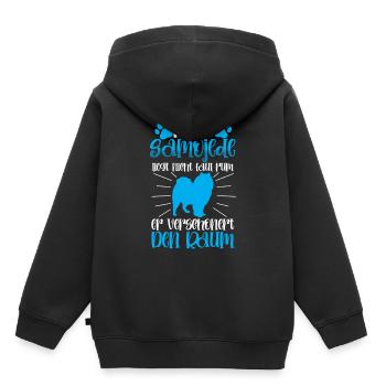 Samoyed beautifies the Samoyed Spitz room - Kids Premium Organic Hoodie - black - Back - AI Model Kid Male (0cm)