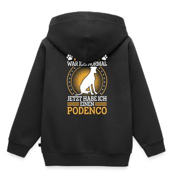 Habe einen Podenco spanischer Jagdhund - Kinder Premium Organic Hoodie - Schwarz - Hinten - AI Model Kid Male (0cm)