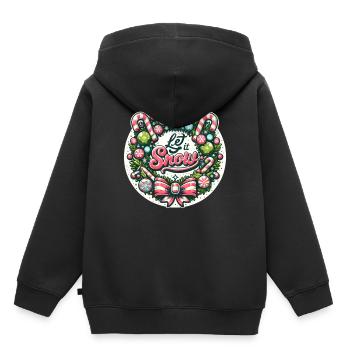 Let it Snow - Funny Holidays Drôle de Noël - Sweat Premium à capuche enfant bio - noir - Dos - AI Model Kid Male (0cm)