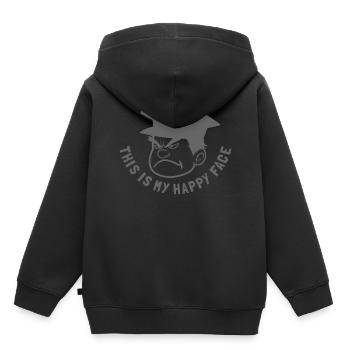 C’est mon visage heureux - Sweat Premium à capuche enfant bio - noir - Dos - AI Model Kid Male (0cm)