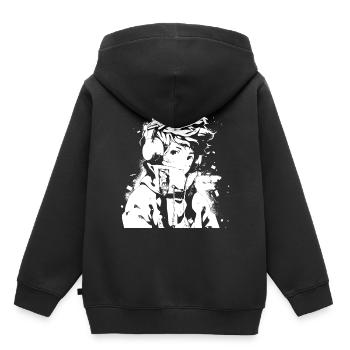 Shibuya's cool Cyberpunk Style Anime Boy Otaku - Kinder Premium Organic Hoodie - Schwarz - Hinten - AI Model Kid Male (0cm)