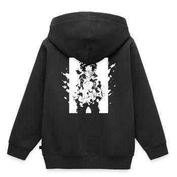 Shibuya's cool Cyberpunk Style Anime Boy Otaku - Kinder Premium Organic Hoodie - Schwarz - Hinten - AI Model Kid Male (0cm)