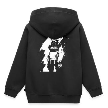 Shibuya's cool Cyberpunk Style Anime Boy Otaku - Kinder Premium Organic Hoodie - Schwarz - Hinten - AI Model Kid Male (0cm)