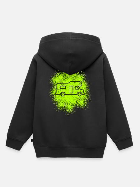 Alkoven Wohnmobil - Kinder Premium Organic Hoodie - Schwarz