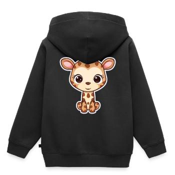 Cute Baby Giraffe - Kids Premium Organic Hoodie - black - Back - AI Model Kid Male (0cm)