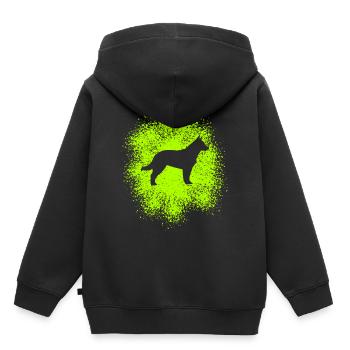 Berger allemand – Compagnon fidèle - Sweat Premium à capuche enfant bio - noir - Dos - AI Model Kid Male (0cm)