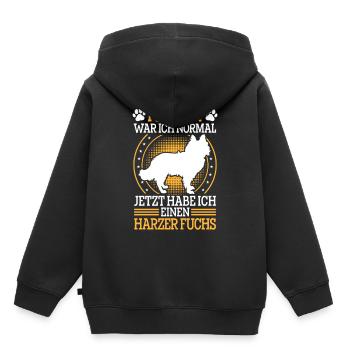 Harz Fox Formerly Normal Herding Dog Herding Fox - Kids Premium Organic Hoodie - black - Back - AI Model Kid Male (0cm)