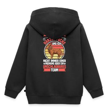 Harzer Fuchs is unbeatable herding dog herding fox - Kids Premium Organic Hoodie - black - Back - AI Model Kid Male (0cm)