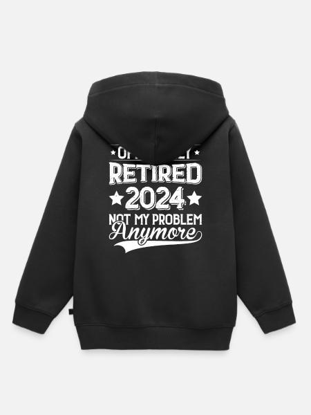 Officiellement retraité en 2024 Ce n’est plus mon problème - Sweat Premium à capuche enfant bio - noir