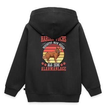 Harz fox protects me herding dog herding fox - Kids Premium Organic Hoodie - black - Back - AI Model Kid Male (0cm)