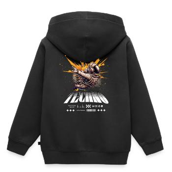 Astronaut in Sprayer Splash Techno - Kids Premium Organic Hoodie - black - Back - AI Model Kid Male (0cm)
