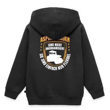 Asphalt builders are flexible Road construction - Kids Premium Organic Hoodie - black - Back - AI Model Kid Male (0cm)