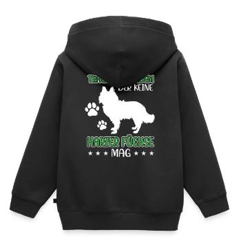 Harzer Fuchs nicht trauen Altdeutscher Hütehund - Kinder Premium Organic Hoodie - Schwarz - Hinten - AI Model Kid Male (0cm)