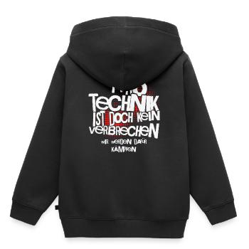 La pyrotechnie n’est pas un crime - Meme Spruch - Sweat Premium à capuche enfant bio - noir - Dos - AI Model Kid Male (0cm)