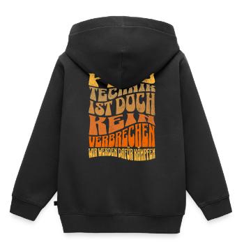 La pyrotechnie n’est pas un crime - Meme Spruch - Sweat Premium à capuche enfant bio - noir - Dos - AI Model Kid Male (0cm)