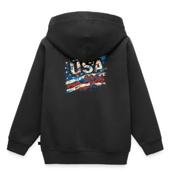 United States 2024 Election American Flag Graffiti - Kids Premium Organic Hoodie - black - Back - AI Model Kid Male (0cm)