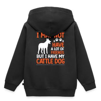 Le chien de bétail australien est mon ami chien de bétail - Sweat Premium à capuche enfant bio - noir - Dos - AI Model Kid Male (0cm)