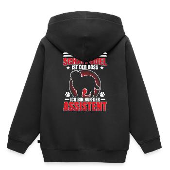 Schafpudel ist der Altdeutscher Hütehund - Kinder Premium Organic Hoodie - Schwarz - Hinten - AI Model Kid Male (0cm)