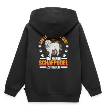 Keinen Schafpudel haben Altdeutscher Hütehund - Kinder Premium Organic Hoodie - Schwarz - Hinten - AI Model Kid Male (0cm)
