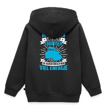 Asphalt construction is not chaotic road construction - Kids Premium Organic Hoodie - black - Back - AI Model Kid Male (0cm)