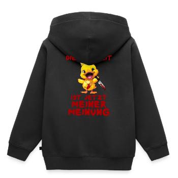 La majorité de mon avis Canard au couteau Halloween - Sweat Premium à capuche enfant bio - noir - Dos - AI Model Kid Male (0cm)