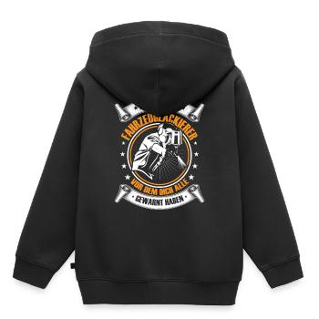 Peintre de véhicules Je suis ce peintre - Sweat Premium à capuche enfant bio - noir - Dos - AI Model Kid Male (0cm)
