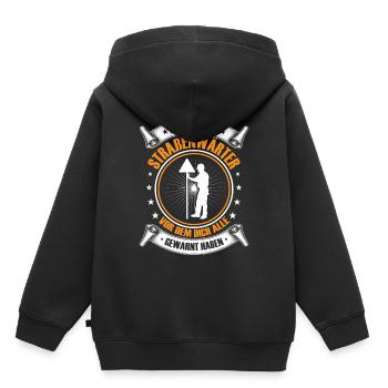 Agent de route Je suis cet agent d’autoroute - Sweat Premium à capuche enfant bio - noir - Dos - AI Model Kid Male (0cm)