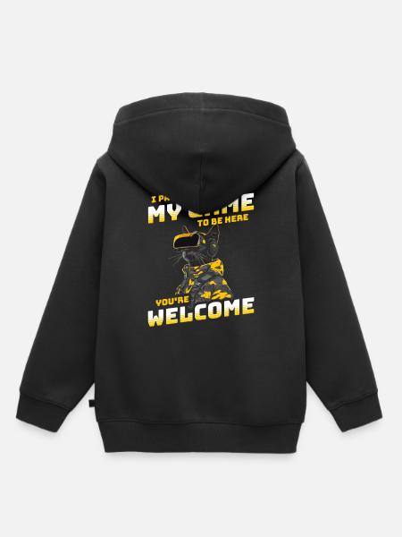I just paused my game to be here - Katze mit VR - Hoodie Premium barn ekologisk - svart