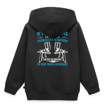 Peintre automobile Vie de peintre - Sweat Premium à capuche enfant bio - noir - Dos - AI Model Kid Male (0cm)