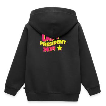Dame Présidente 2024 : Kamala pour la Présidente 2024 - Sweat Premium à capuche enfant bio - noir - Dos - AI Model Kid Male (0cm)