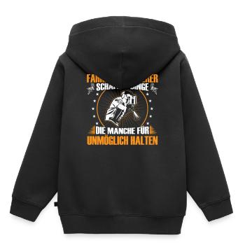 Les peintres de véhicules créent des choses Peintres - Sweat Premium à capuche enfant bio - noir - Dos - AI Model Kid Male (0cm)
