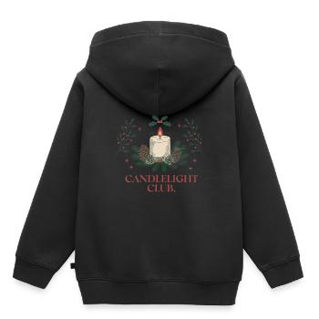 Candlelight Club - Cosy festive atmosphere - Kids Premium Organic Hoodie - black - Back - AI Model Kid Male (0cm)