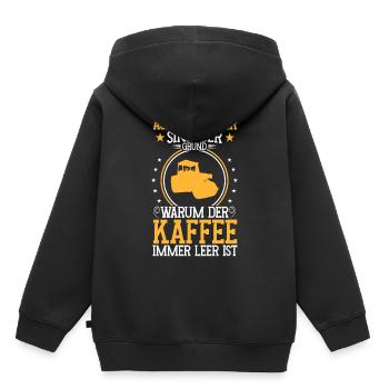 Asphalt builder is the reason for road construction - Kids Premium Organic Hoodie - black - Back - AI Model Kid Male (0cm)