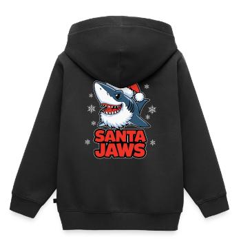 Père Noël Mâchoires Drôle Noël Requin Noël - Sweat Premium à capuche enfant bio - noir - Dos - AI Model Kid Male (0cm)