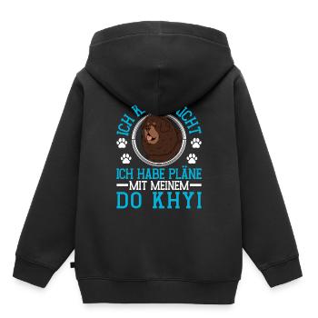 Plans with Do Khyi Tibetan Mastiff Tibetan Mastiff - Kids Premium Organic Hoodie - black - Back - AI Model Kid Male (0cm)
